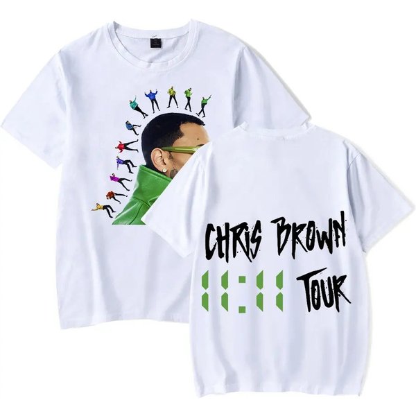 Chris Brown 11:11 Album Merch T-Shirt, 2024 Tour-image