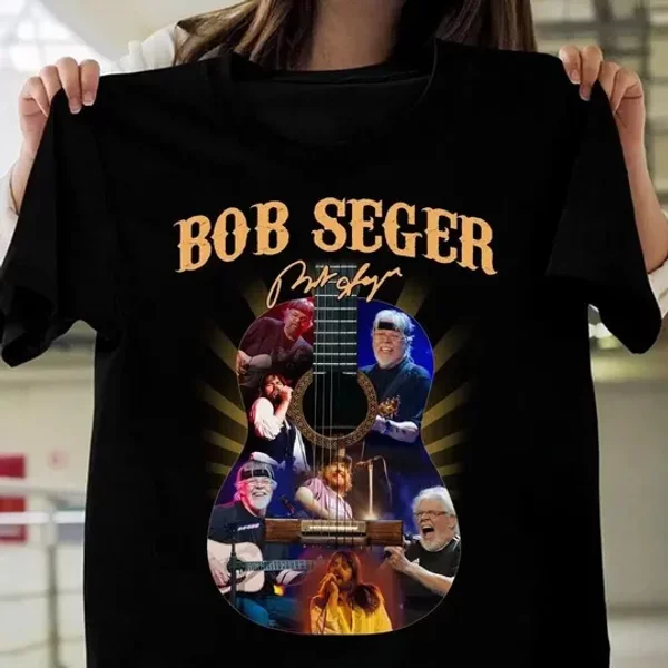 Rare Bob Seger Guitar Signature Shirt, Best Gift Anniversary-image