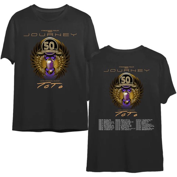 Journey Freedom Tour 2024 Shirt, Journey With Toto 2024 Concert Shirt-image