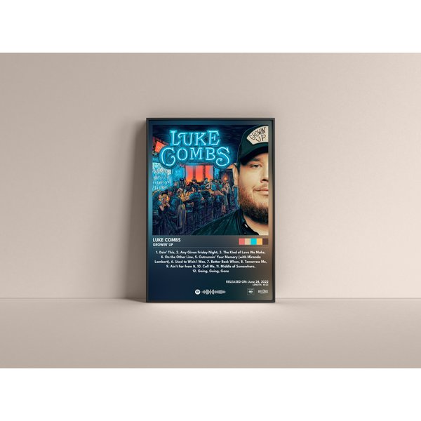 Luke Combs Growin' Up Poster - Gift Idea-image