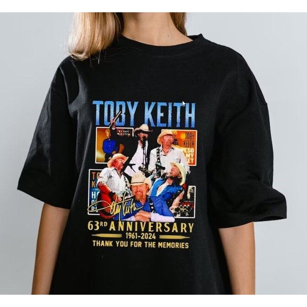 Toby Keith 63Rd Anniversary 1961-2024 Thank You Signature Shirt-image