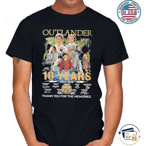 Outlander 10 Years Shirt 2014-2024 Thank You T-Shirt-image