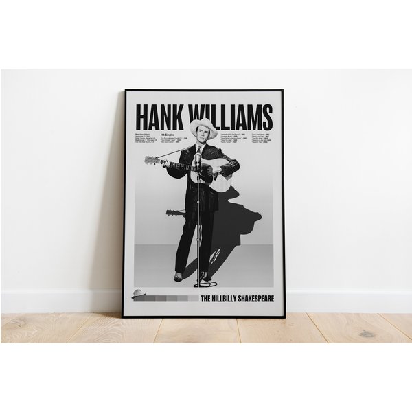 Hank Williams Tribute Poster Country Music Icon Frameless-image