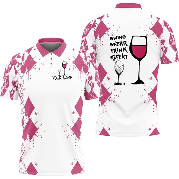 Custom Name Swing Swear Drink Women Polo Shirt-image
