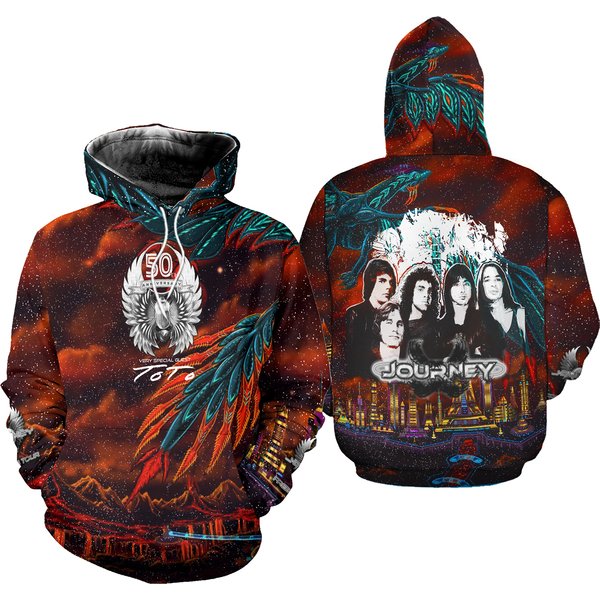 Journey Freedom World Tour 2023 Band Music 3D Hoodie-image