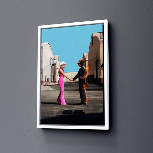 Barbenheimer Canvas , Barbenheimer And Oppenheimer Movie Poster-image