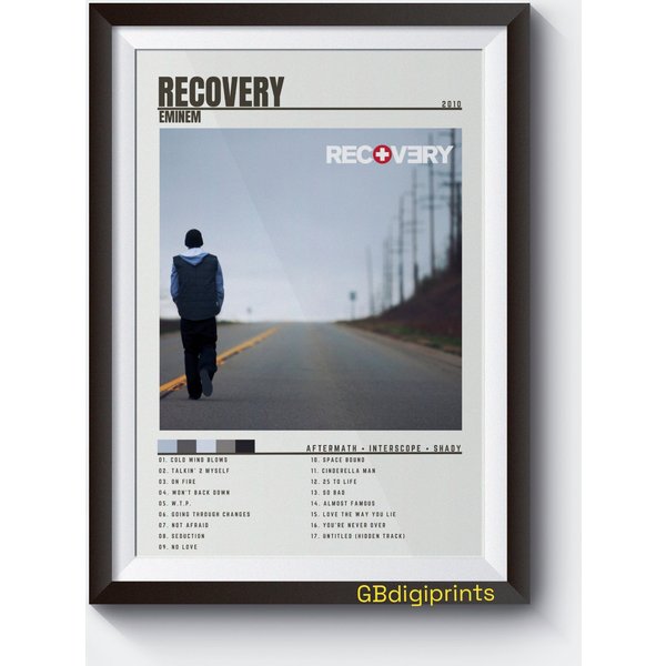 Eminem Recovery Album Poster- Minimalist Music Poster-image