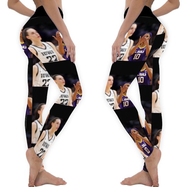 Angel Reese Mimics Caitlin Clark Taunt Leggings-image