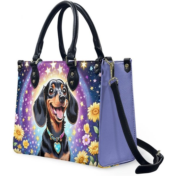Dachshund Dog Leather Bag, Animal Lover Handbag-image