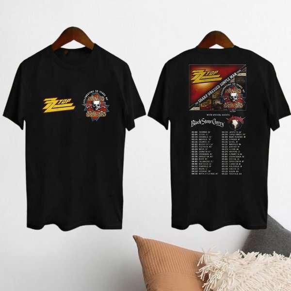 Lynyrd Skynyrd Zz Top Sharp Dressed Simple Man 2024 Tour T Shirt-image