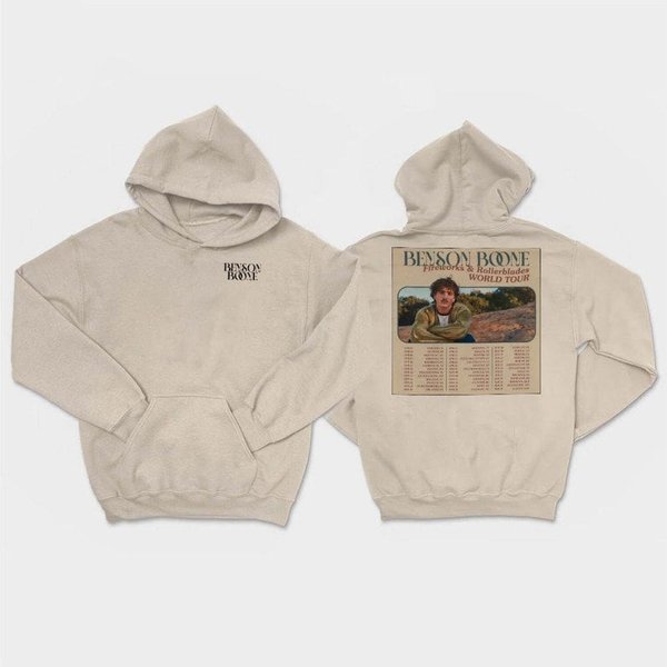 Benson Boone Fireworks And Rollerblades 2024 World Tour Hoodie-image