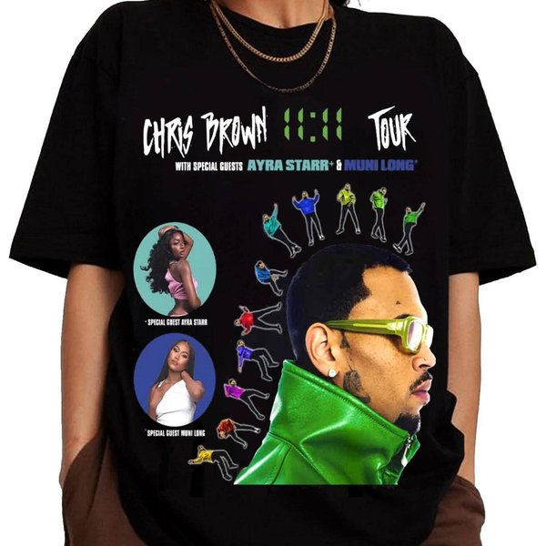 Chris Brown 11:11 Tour 2024 Concert 11:11 Tour T-Shirt-image