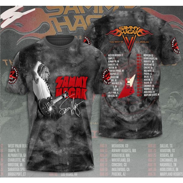 Sammy Hagar 2024 Tour The Best Of All World 3D T-Shirt-image