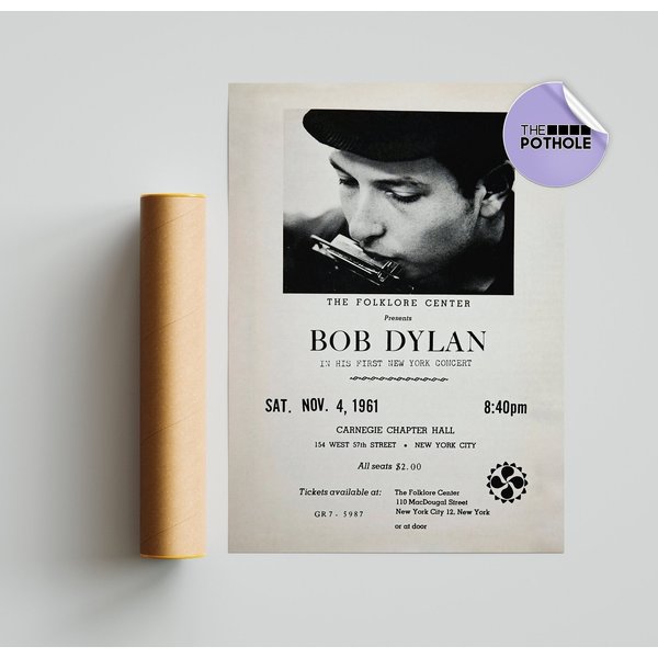 Bob Dylan Posters / Bob Dylan 1961 First Ever Concert Poster-image