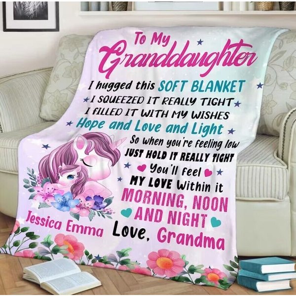To My Granddaughter Blanket From Grandma, Personalized Blanket-image