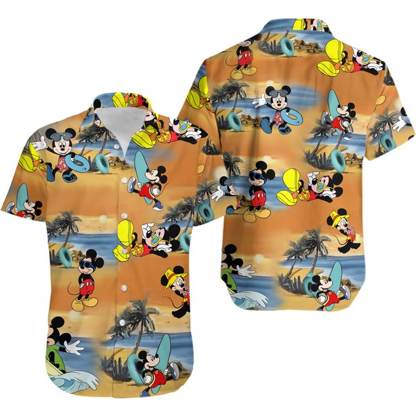 Cute Mouse Summer Hawaiian Shirt-image
