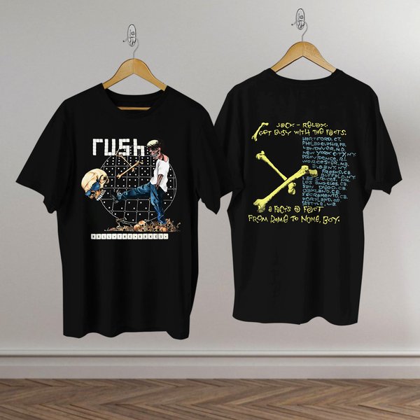 Vintage 1991 Rush Roll The Bones Pushead Tour Dates Shirt-image