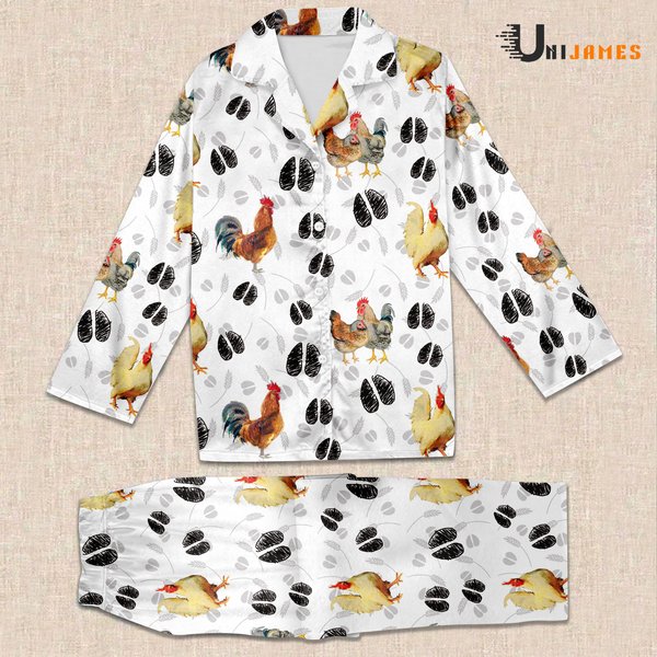 Chicken Farming 3D Adult Pajamas Sets-image