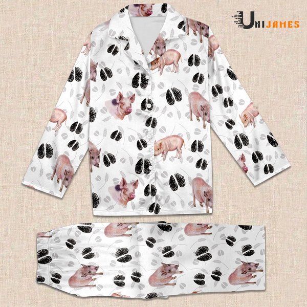 Pig Farming 3D Adult Pajamas Sets-image