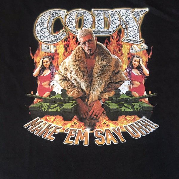 Cody Rhodes Make 'Em Say Uhh T-Shirt Cotton Mens Tee, Cody Rhodes Shirt-image