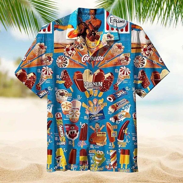 Vintage Ice Cream Hawaiian Shirt-image