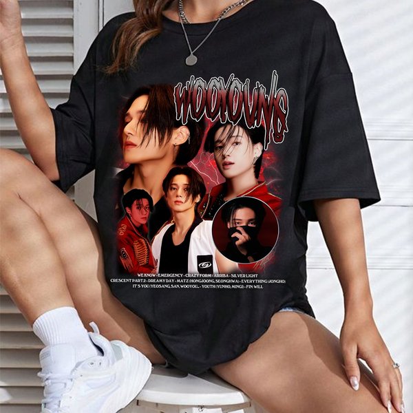 Vintage Wooyoung Ateez T-Shirt, Ateez The World Ep.Fin Will-image