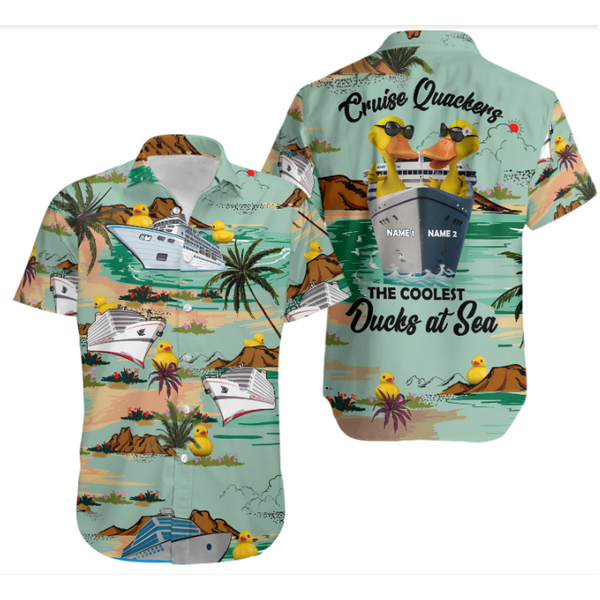 Custom Cruising Duck Hawaiian Shirt-image
