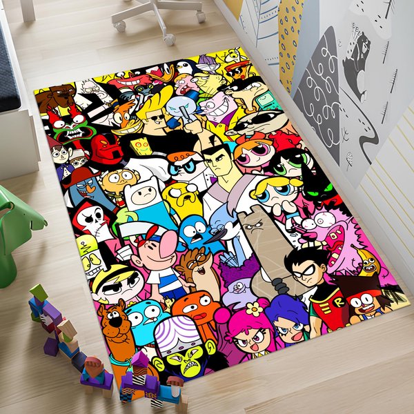 Cartoon Characters Rug,Colorful Rug,Kids Rug,Custom Rug,Nursery Rug-image