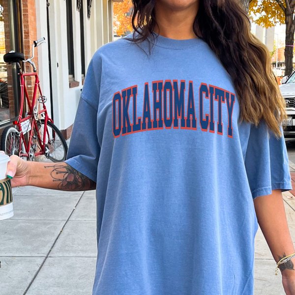 Vintage Oklahoma City Basketball Shirt Thunder Basketball Tshirt-image