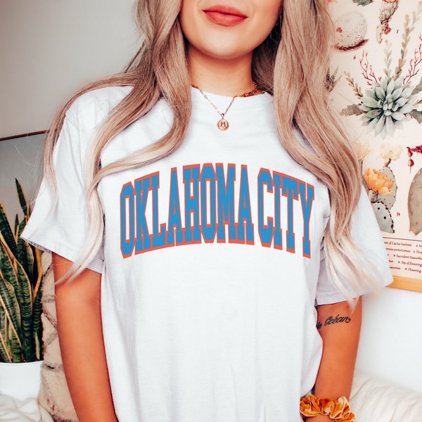 Vintage Oklahoma City Basketball Shirt Thunder Basketball Tshirt-image