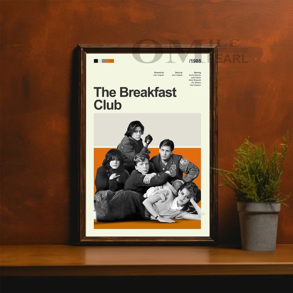 Mid Century Modern The Breakfast Club Movie Poster-image