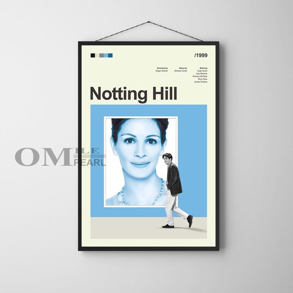 Mid Century Modern Notting Hill Movie Poster-image