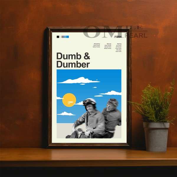 Mid Century Modern Dumb And Dumber Movie Poster-image