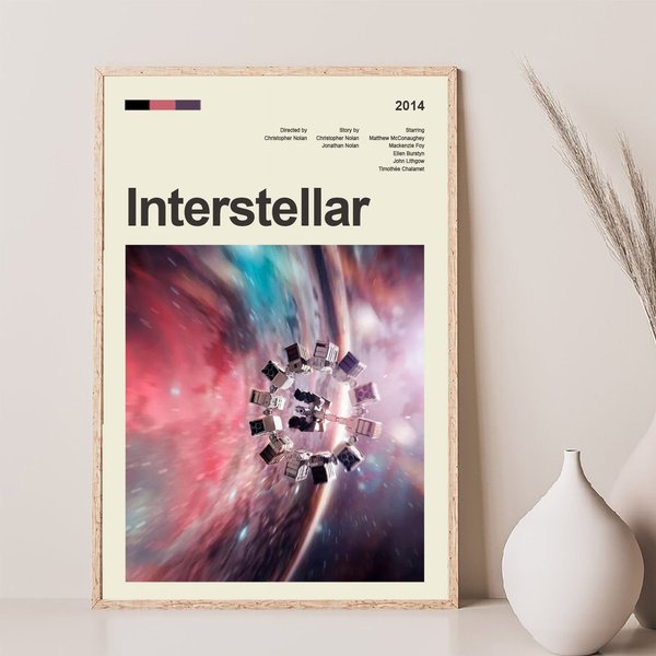 Mid Century Modern Interstellar Movie Poster-image
