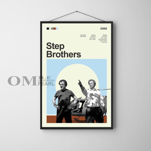 Mid Century Modern Step Brothers Movie Poster-image
