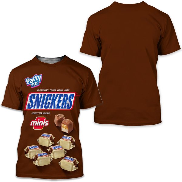 Candy Halloween Chocolate Bar Cosplay 3D Shirt-image
