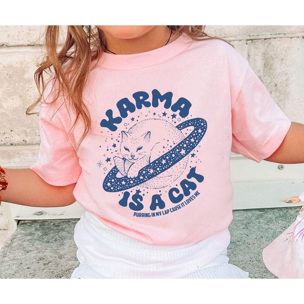 Karma Is A Cat Kid Song Lyrics Midnight Album T-Shirt-image
