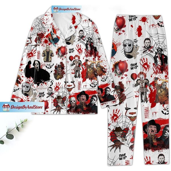 Horror Movie Pajamas, Horror Movie Pajamas Set, Ghoftface Womens Pajamas-image