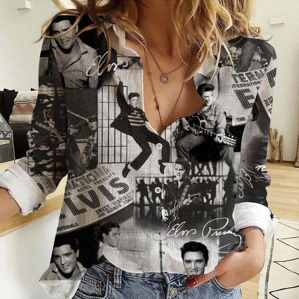 Elvis Presley Women Casual Shirt, Blouse Women Shirt-image