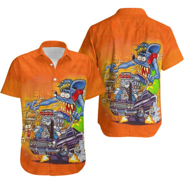 Rat Fink Hot Rod Hawaiian Shirt-image