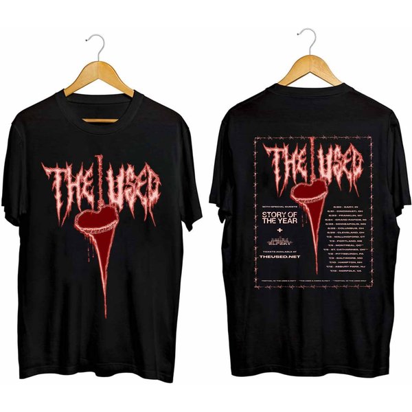 The Used 2024 Tour Shirt, The Used Band Fan Shirt-image