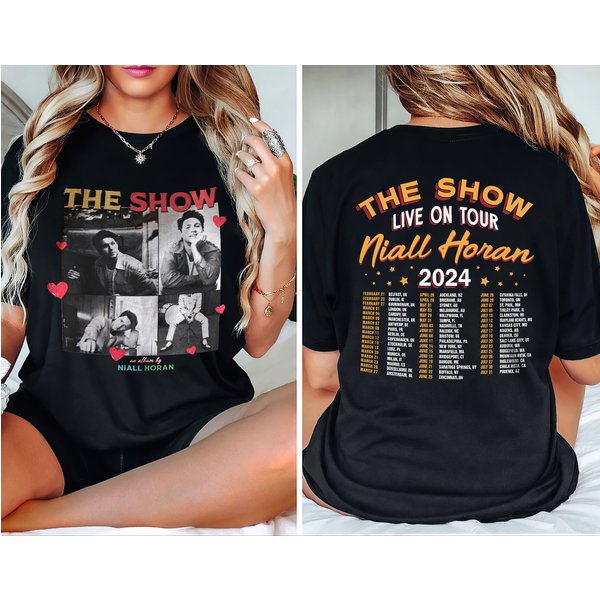 Niall Horan The Show Live On Tour 2024 Double Sided Shirt-image