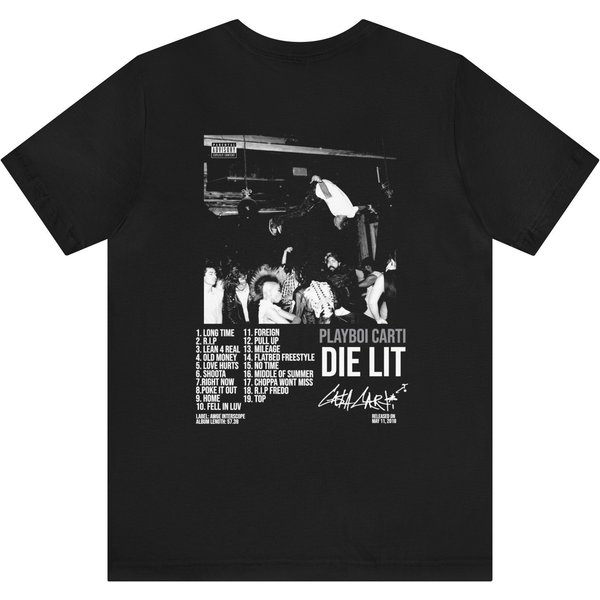 Die Lit T-Shirt | Playboi Carti | Music | Loose-Fitting | Cotton-image