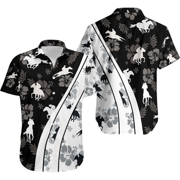 Personalized Horse Racing Hawaiian Shirt-image