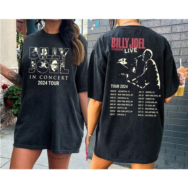 Billy Joel Music Tour 2024 Font & Back Shirt-image