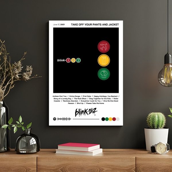 B182, Take Off Your Pants And Jacket, Album Poster, Digital Print, Pop Punk Wall Art.-image
