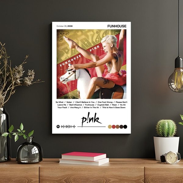 P!Nk, Funhouse, Album Poster, Digital Print, Pop Punk Wall Art.-image
