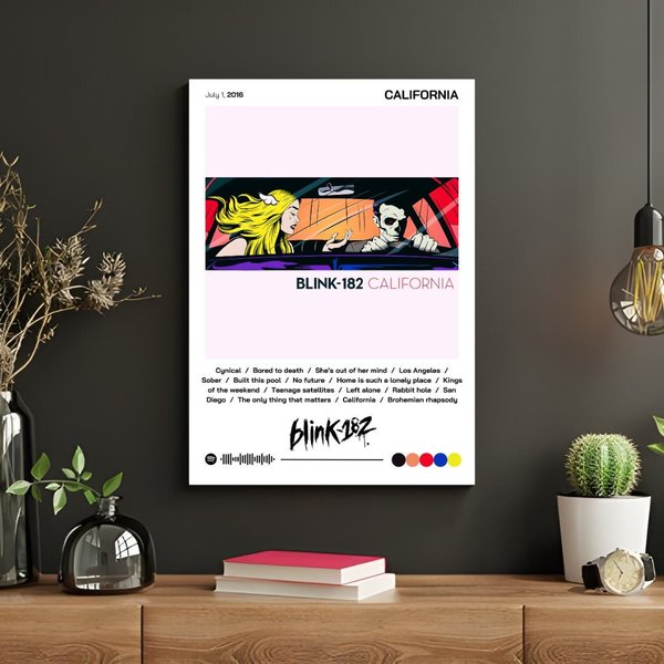 B182, California, Album Poster, Digital Print, Pop Punk Wall Art.-image