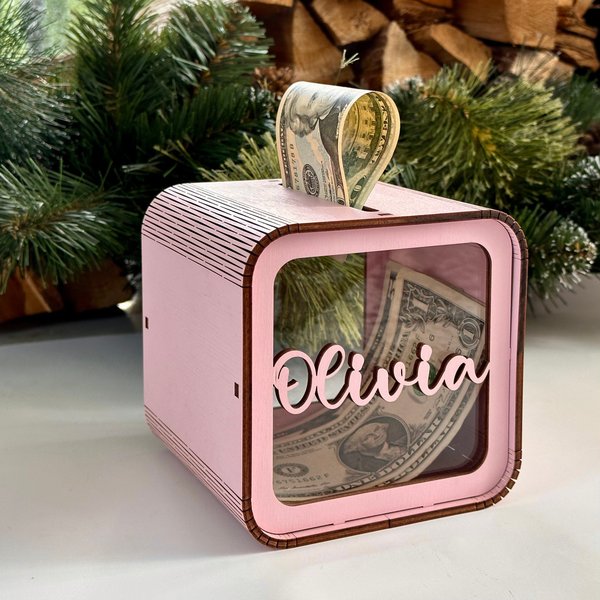 Kindlytoys | Personalized Piggy Bank, Kids Money Box With Name-image