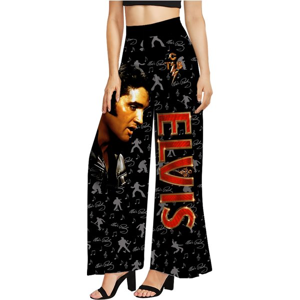 Elvis Presley High - Waisted Straight Elvis Preslei Pattern Legging-image